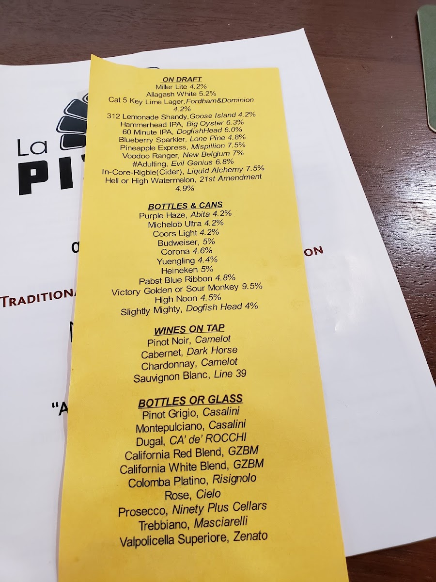 Menu La Pizzeria Metro-3