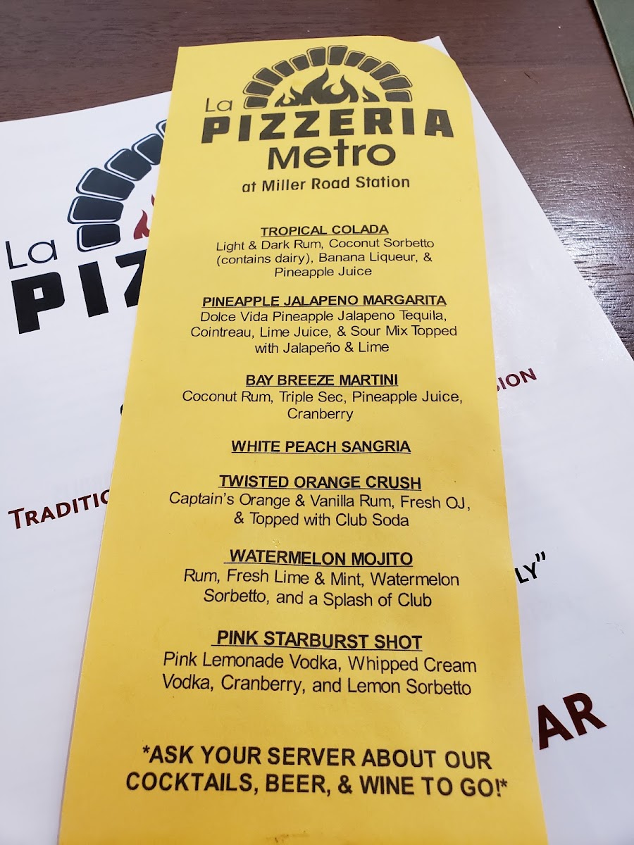 Menu La Pizzeria Metro-4