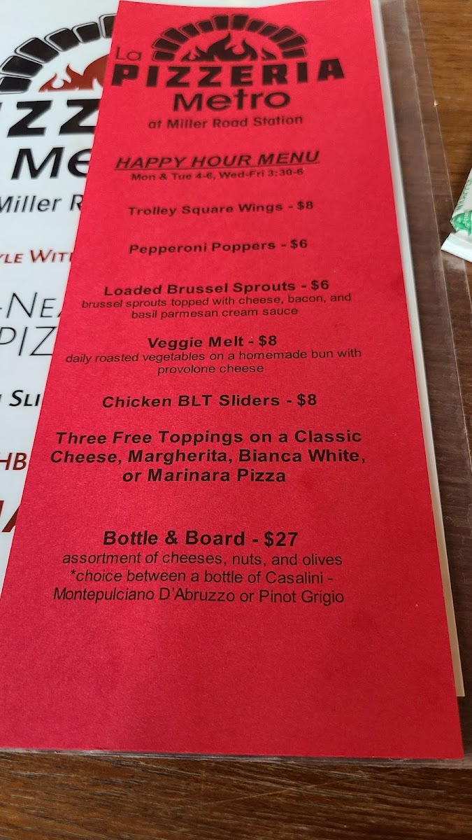 Menu La Pizzeria Metro-7